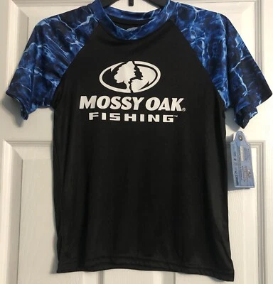 Boys Mossy Oak Black and Blue Shirt Size 10/12 NWT - Image 1 of 2
