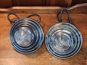 Pair GM GUIDE F-45 B-29 Driving Parking Lights with Trim 1951-1952 Cadillac - Picture 1 of 11