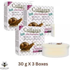 Pearl Collagen Cream Anti Aging Snail Beauty Cream SPF45 Brightening Skin UV Sun - Picture 1 of 7