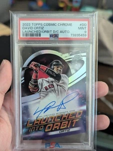 Topps Cosmic Chrome Boston Red Soxs David Ortiz Launched Orbit Auto PSA 9  - Picture 1 of 2