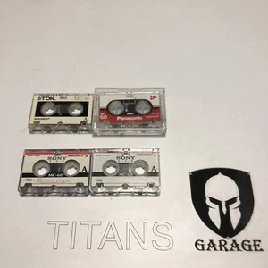 Microcassette Sony TDK Panasonic Lote de 4 usados - Imagen 1 de 2