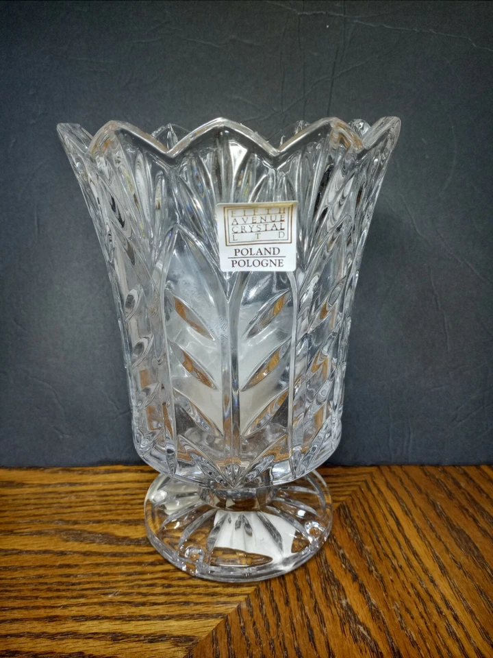 Crystal Candle Holder Hurricane 7.5'' By Fifth Avenue - Image 1 of 4