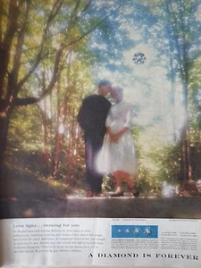 1959 Debeers Love Light Older Man Woman Wood Photo By Donald Mack Original Ad - Picture 1 of 1