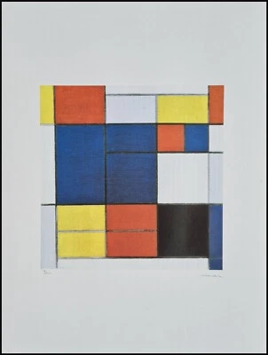 PIET MONDRIAN * Composition C * 65 x 50 cm * signed lithograph *limited # 29/200 - Bild 1 von 4