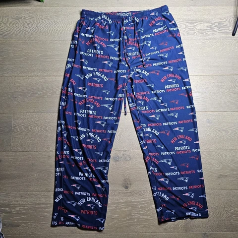 New England Patriots Adult Pajama Pants Extra Large Blue XL AOP NFL Football g9b Cover