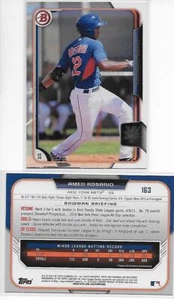 Tarjeta de novato Amed Rosario Cleveland Guardians Mets # 163 como nueva - Imagen 1 de 1