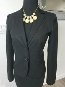 J Crew Women’s Black Two Button Blazer Lined Jacket Cotton Single Vent Size 0 - Bild 1 von 8
