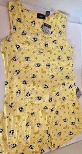Rue 21 Girls Yellow Cow Moon Stars Sleveless Shorts Pajamas PJs Set Elastic NWT - Picture 1 of 4