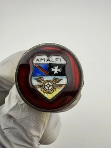 AMALFI Coat of Arms w/ Red Sheer Border Coloring Circular Lapel Pin - Picture 1 of 5