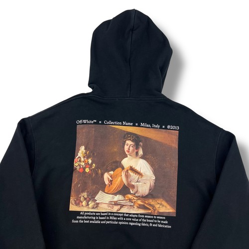 Felpa nera con cappuccio Off White Caravaggio Liute