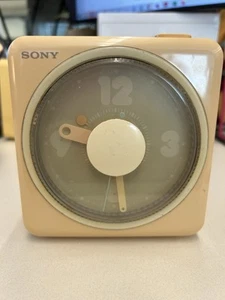 *RARE* Sony ICF-A8 Radio Alarm Clock w/ Rare Beige Clock Face - Picture 1 of 6
