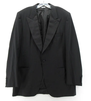Brioni Sport Coat 44 L Black Tuxedo Blazer Satin Lapel Hand Made Formal Italy - Image 1 of 4