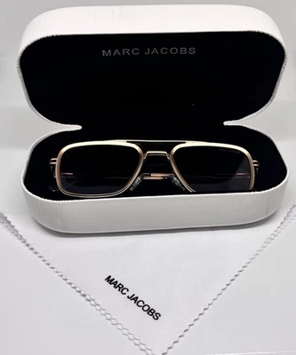 Солнцезащитные очки-авиаторы Marc Jacobs Gold Square + чехол | роскошные очки - Изображение 1 из 4