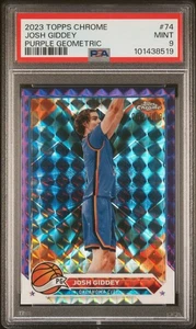 2023 Topps Chrome Purple Geometric #74 Josh Giddey 69/119 PSA 9 1/1 - Bild 1 von 3