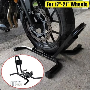 MOTORCYCLE MOTORBIKE FRONT WHEEL CHOCK STORAGE VAN TRANSPORT PADDOCK STAND - Picture 1 of 14