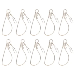 Soporte de agarre de acero inoxidable con hebilla de control de equipo de pesca de 10 piezas para captura - Imagen 1 de 12