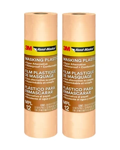 3M Hand-Masker Masking Plastic, 12 in x 120 yds 2 Roll - Picture 1 of 5