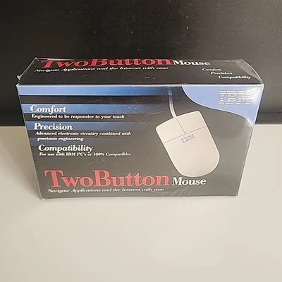 Ratón de dos botones IBM de colección - Nuevo en plástico - ¡Envío gratuito! Foto 1 de 4