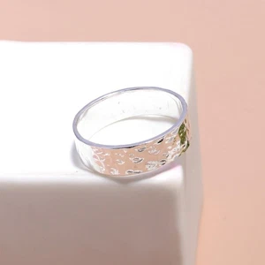 Hammered 925 Sterling Silver Band Dainty Ring Gift For Her - Picture 1 of 4