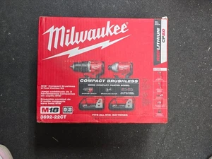 🛠️  Milwaukee Tool 3692-22Ct M18 Compact Brushless 2-Tool Combo Kit - Picture 1 of 4