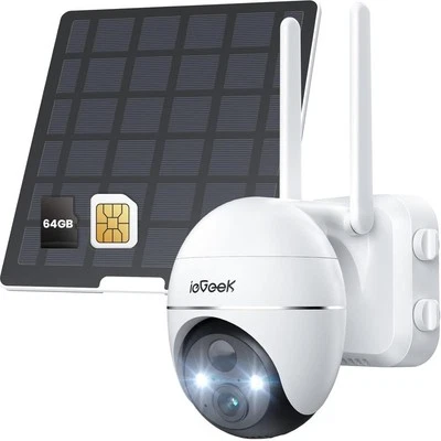 ieGeek Security Camera Wireless Outdoor No WiFi Battery Powered with Solar Panel - Image 1 of 4