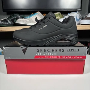 Gr. 8,5 Skechers UNO Stand On Air Schnürschuhe Damen schwarz #73690 NEU - Bild 1 von 9