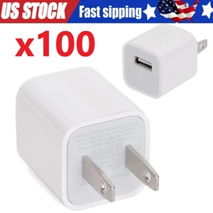 ✅ X100 White 1A USB Power Adapter AC Home Wall Charger US Plug FOR Phones - Picture 1 of 6