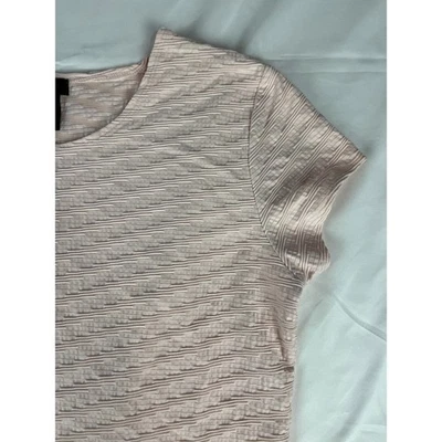 Женская повседневная блузка Evie розовая текстурированная вязаная с коротким рукавом размер средний - Изображение 1 из 4