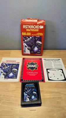 Atari 2600 Game Cartridge ASTEROIDS CX2649 W/ Box Manual Catalog 1981 Video Game - Image 1 of 4
