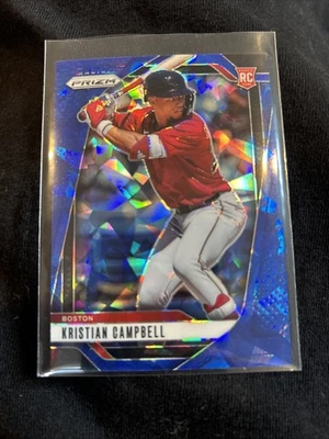 Béisbol Panini Prizm 2025 - Kristian Campbell #1 azul hielo agrietado Prizm (RC) Foto 1 de 2