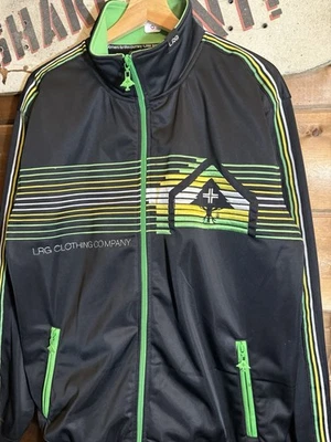 Y2K LRG compañía de ropa Streetwear chaqueta con cremallera verde y negro talla L Foto 1 de 4