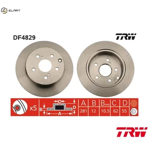 2x BRAKE DISC DF4829 FOR LEXUS TOYOTA 2AZ-FXE 2.4L 4cyl HS6ZR-FE1AZ-FE2WW 2.0L - Picture 1 of 11