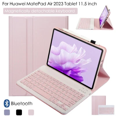 Bluetooth Keyboard Leather Case Cover For Huawei MatePad Air 2023 Tablet 11.5'' - Image 1 of 4