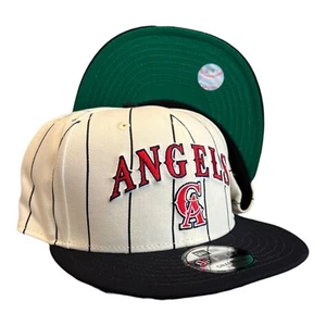 New Era Anaheim Angels Throwback Pinstripe 9FIFTY Snapback Hat Cap - Picture 1 of 8