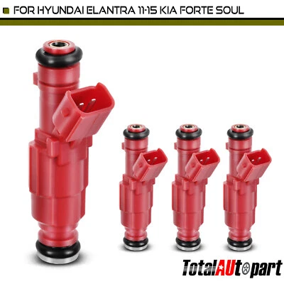 Juego de 4 inyectores de combustible para Hyundai Elantra GT Elantra 11-15 Kia Forte Soul 2.0L Foto 1 de 4