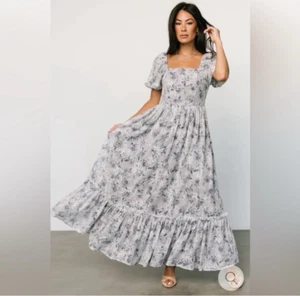 Vestido Baltic Born XL Helena Floral Bordado en Niveles Manga Globo Cottagecore - Imagen 1 de 12