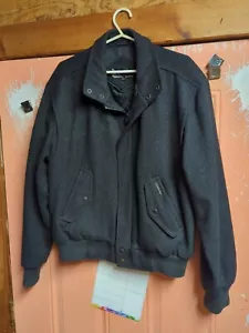 Vintage Members Only Wool Mens Bomber Jacket Size 40 Dark Heather Gray - Picture 1 of 9