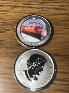 2-2022 Canadian 50 CENTS COLORED HOLIDAY TRAIN UNC - Picture 1 of 2