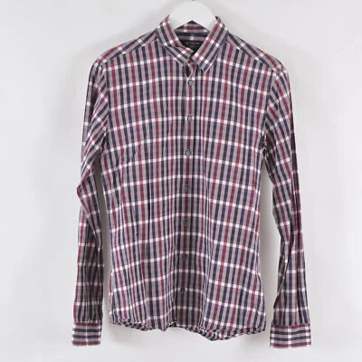 Camisa para hombre Tiger of Sweden DOS CAPAS informal talla 40 manga larga a cuadros abotonada Foto 1 de 4