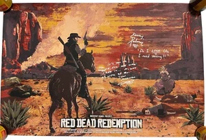 Rob Wiethoff +1 Signed 24x36 Red Dead Redemption Art Print Autograph JSA COA - Picture 1 of 10