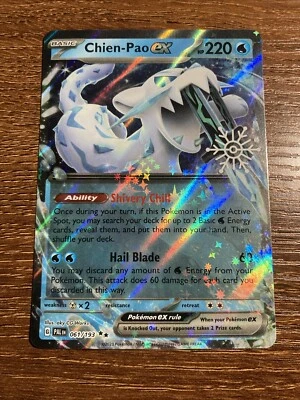 Pokemon - Chien Pao ex 061/193 - Snowflake Stamp Holiday Calendar Promo Holo - Image 1 of 3