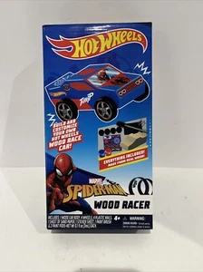 Hot Wheels Marvel Spiderman Wood Racer Kit Build & Customize Everything Included - Picture 1 of 2