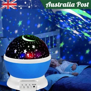 Rotating LED Galaxy Starry Night Light Projector Star Sky Moon Lamp Kids Bedroom - Picture 1 of 9