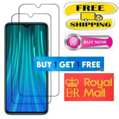 Tempered Glass For Xiaomi Redmi Note 8 pro 8T 7 7PRO 7S SCREEN PROTECTOR - Image 1 of 4
