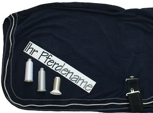 Abschwitzdecke - ATLANTIS - mit Pferdenamen bestickt, Cavallino Marino, HKM - Bild 1 von 12