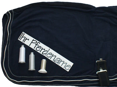 Abschwitzdecke - ATLANTIS - mit Pferdenamen bestickt, Cavallino Marino, HKM - Bild 1 von 4