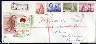 1966 Captain Cook Dampier Flinders Tasman Australia  Navigators WCS FDC Cover - Image 1 of 3