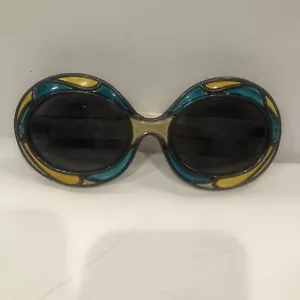 vintage michelle brevet 1950s stained glass sunglasses france - Picture 1 of 12