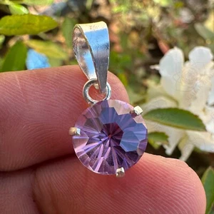Natural 8.90 CT Amethyst Loose Gemstone Pendant – Certified 925 Solid Silver - Picture 1 of 5