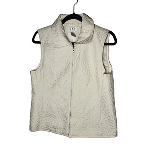 Chaleco acolchado JPR Separates para mujer mezcla de seda cremallera talla pequeña mediana - Imagen 1 de 9